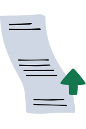 Schritt 3: Kassenzettel hochladen – ein Pfeil zeigt an, dass der Beleg hochgeladen werden soll.